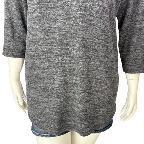 Torrid Women Sweater Super Soft Plush V Neck Lace Up Shoulder Detail Plus 2 | 2X - Picture 6 of 14